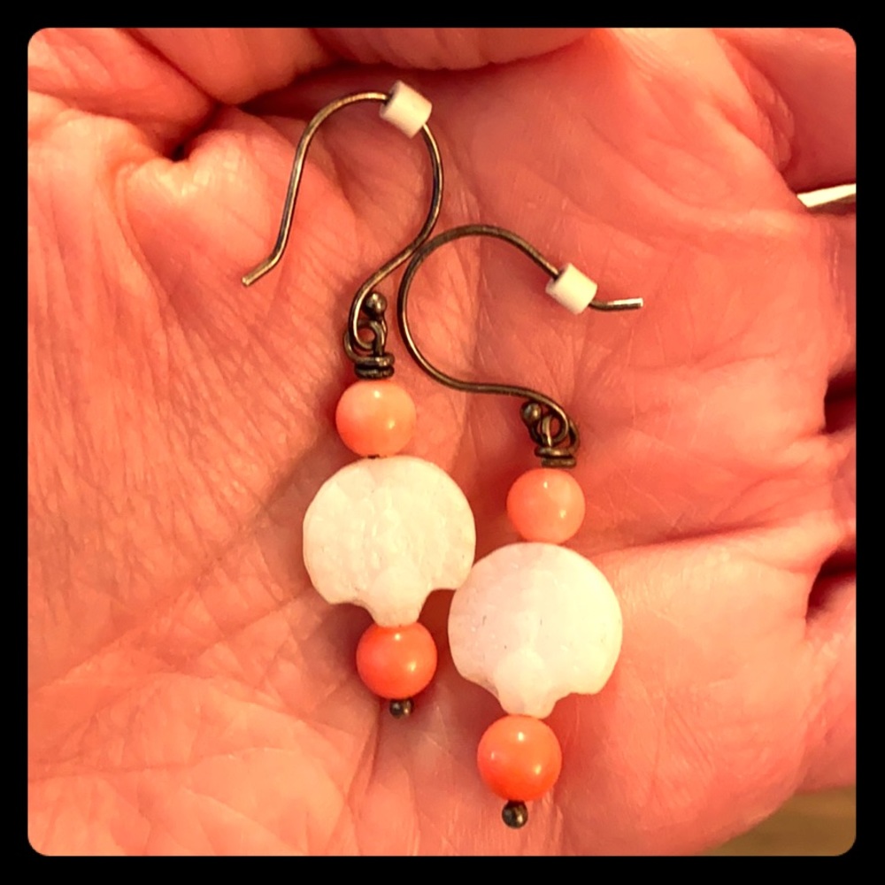 Beaded dangle earrings - light and pretty!